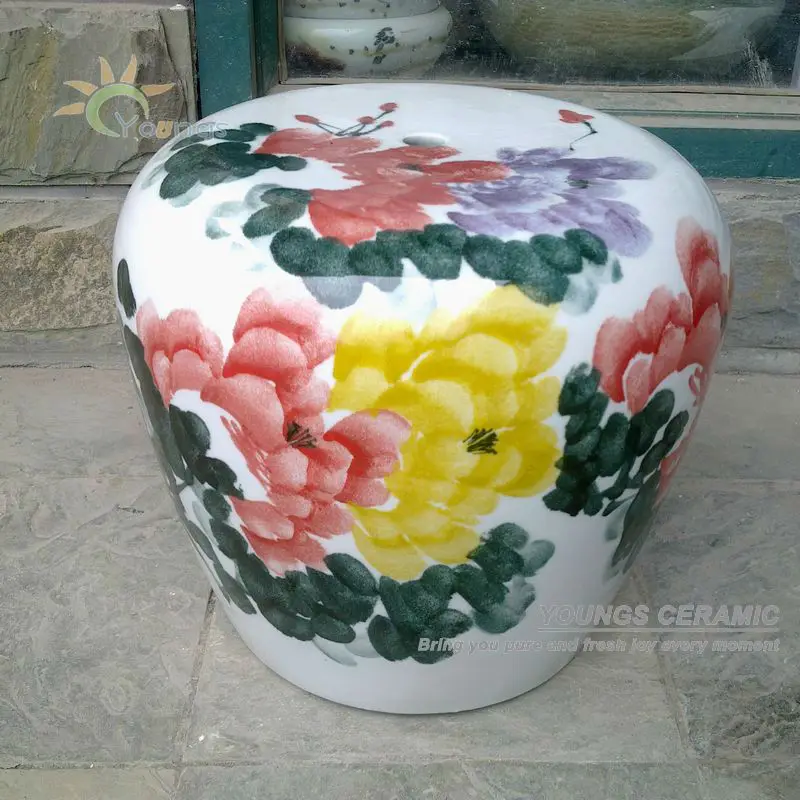 High Temperature Chinese Ceramic Le Shaped Garden Stool Seat High Temperature Chinese Ceramic Le Shaped Garden Stool Seat