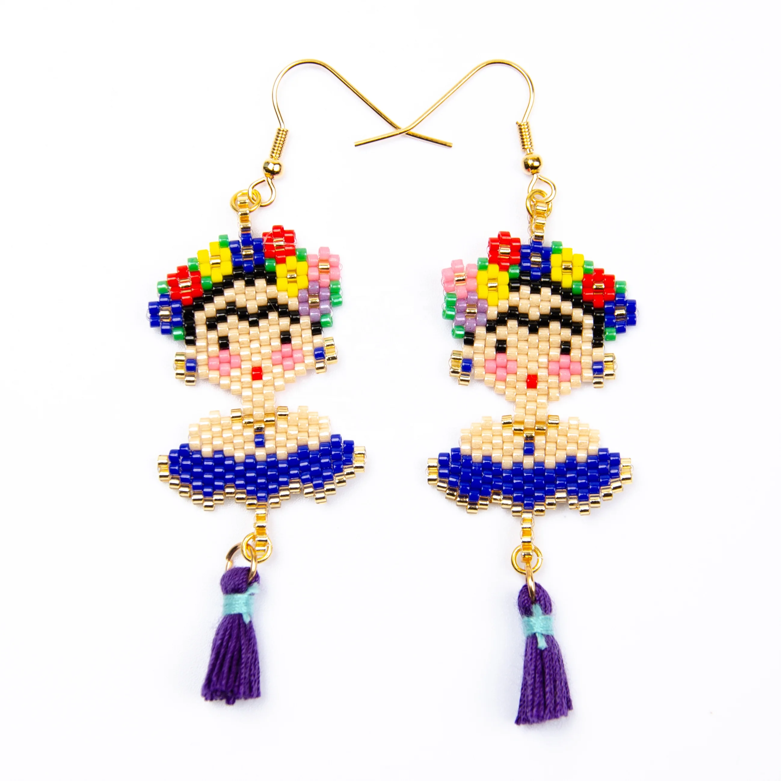 

MI-E180020 2019 Moyamiya handmade miyuki earrings charm Frida style jewelry earrings, As picture or customized