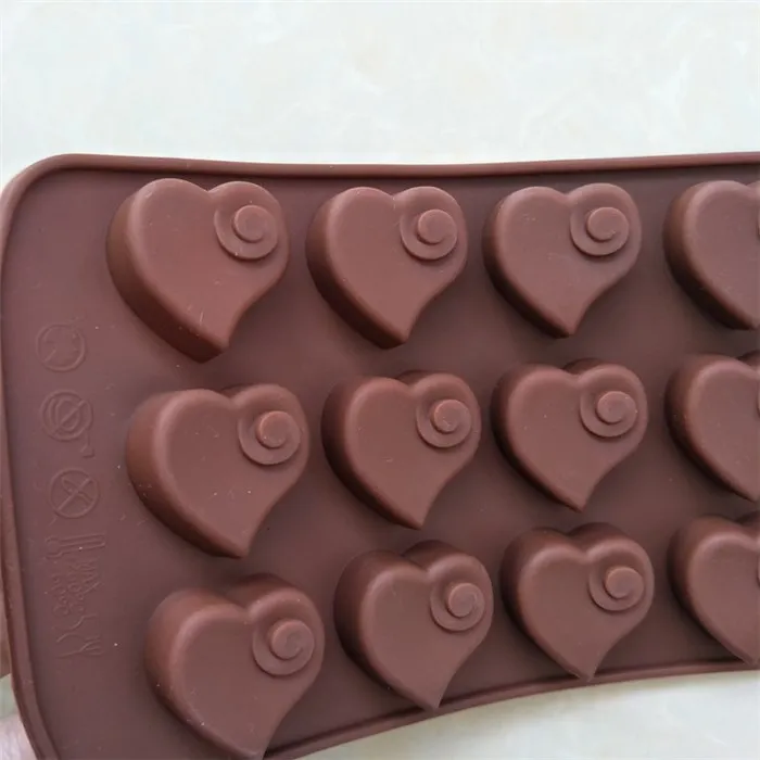 Where Can I Buy Cheap Silicone Chocolate Molds 15 Heart Shape Making