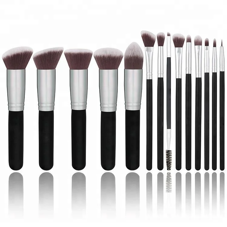 

Best selling products cosmetics makeup beauty makeup brushes, Vegan Cosmetic Brush, Black gold/black silver/pink gold