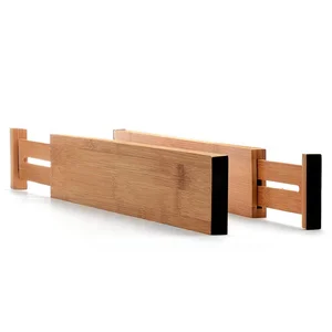 Image of Clooset Underwear Organizer Drawer Divider Expandbale Adjustable Bamboo Drawer Divider