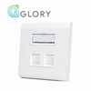 Glory 86 Type 2 Ports RJ45 Face Plate Keystone Jack Wall Socket