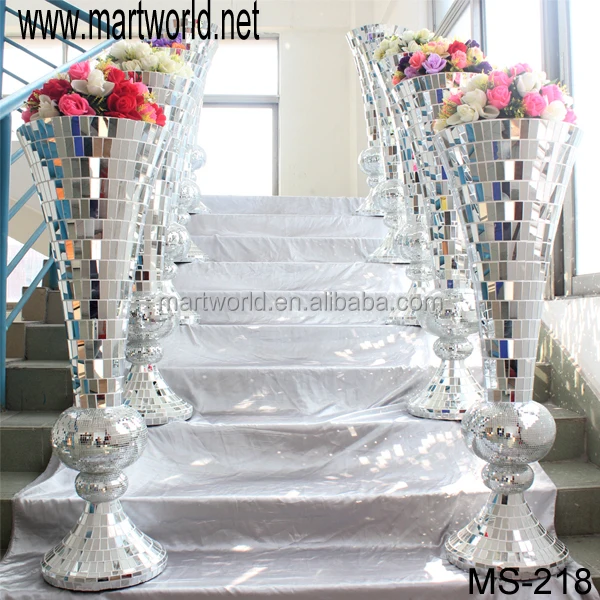 2020 Latest wedding mirror pillars with strong resin 