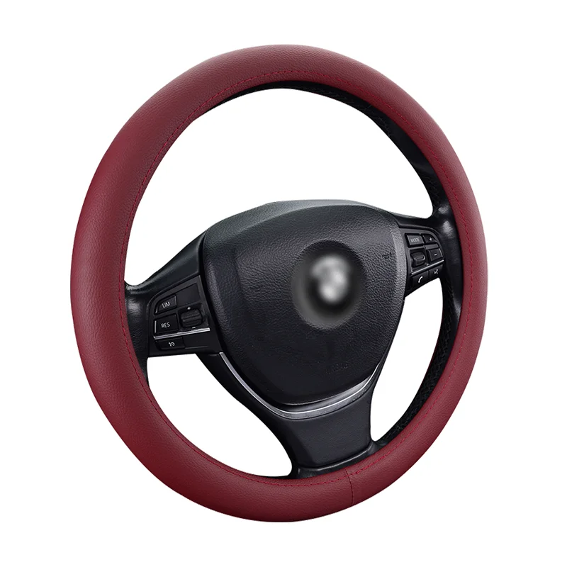 
Simple Best 14 Inch Brown Leather Car Steering Wheel Covers 