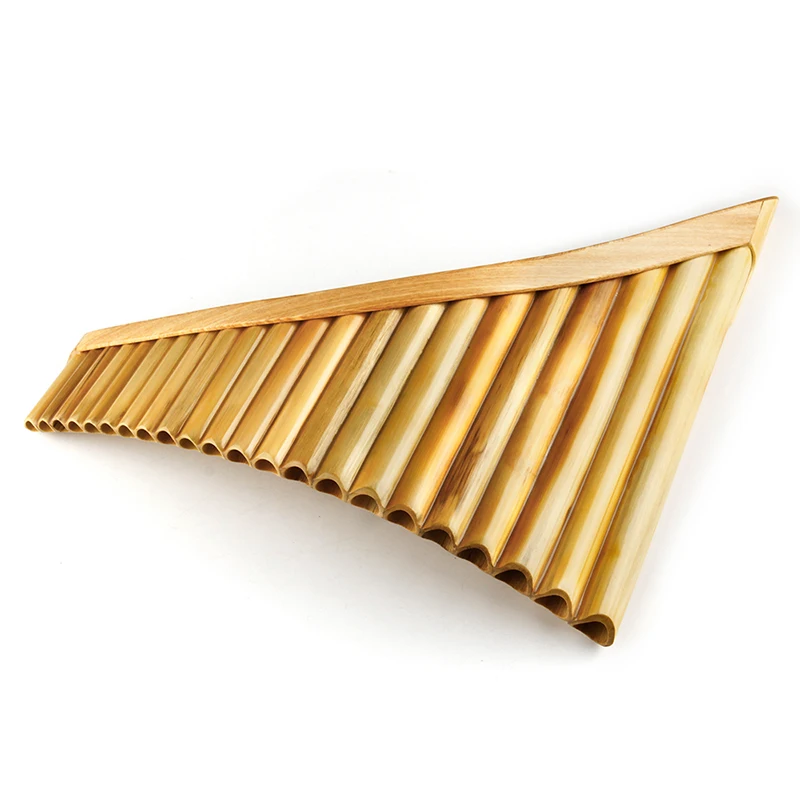 
22 Pipes Reed Chinese Folk Musical Instrument Pan Flute Wind Instrument Panpipes G Key Flauta Handmade Panflute 