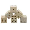 Yard lawn throwing game toy custom 6 sided big wooden dice game set with plastic box for kids and adult