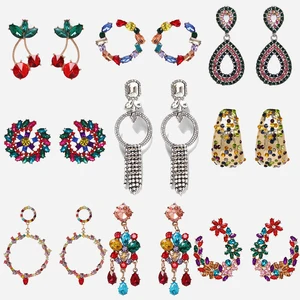 JUJIA stock DROPS earrings fashion women statement crystal dangle Earrings for women