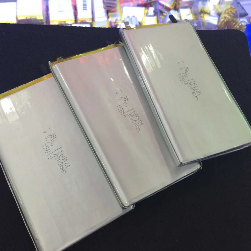 
customization High capacity lithium polymer 1166121 3.7v 12000mAh li polymer battery 