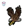 Customized Iron On Eagle Velvet Patches Embroidered for Biker Garment