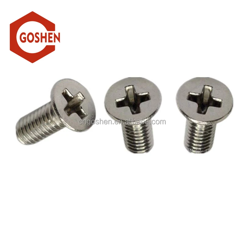 
din965 Cross recessed raised countersunk head machine screws 