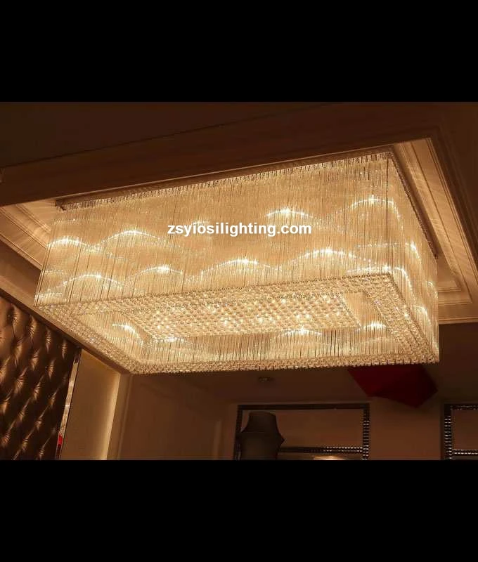 Hotel Lobby Crystal Large Chandelier Lighting High Ceiling Large Chandelier Lighting High Ceiling