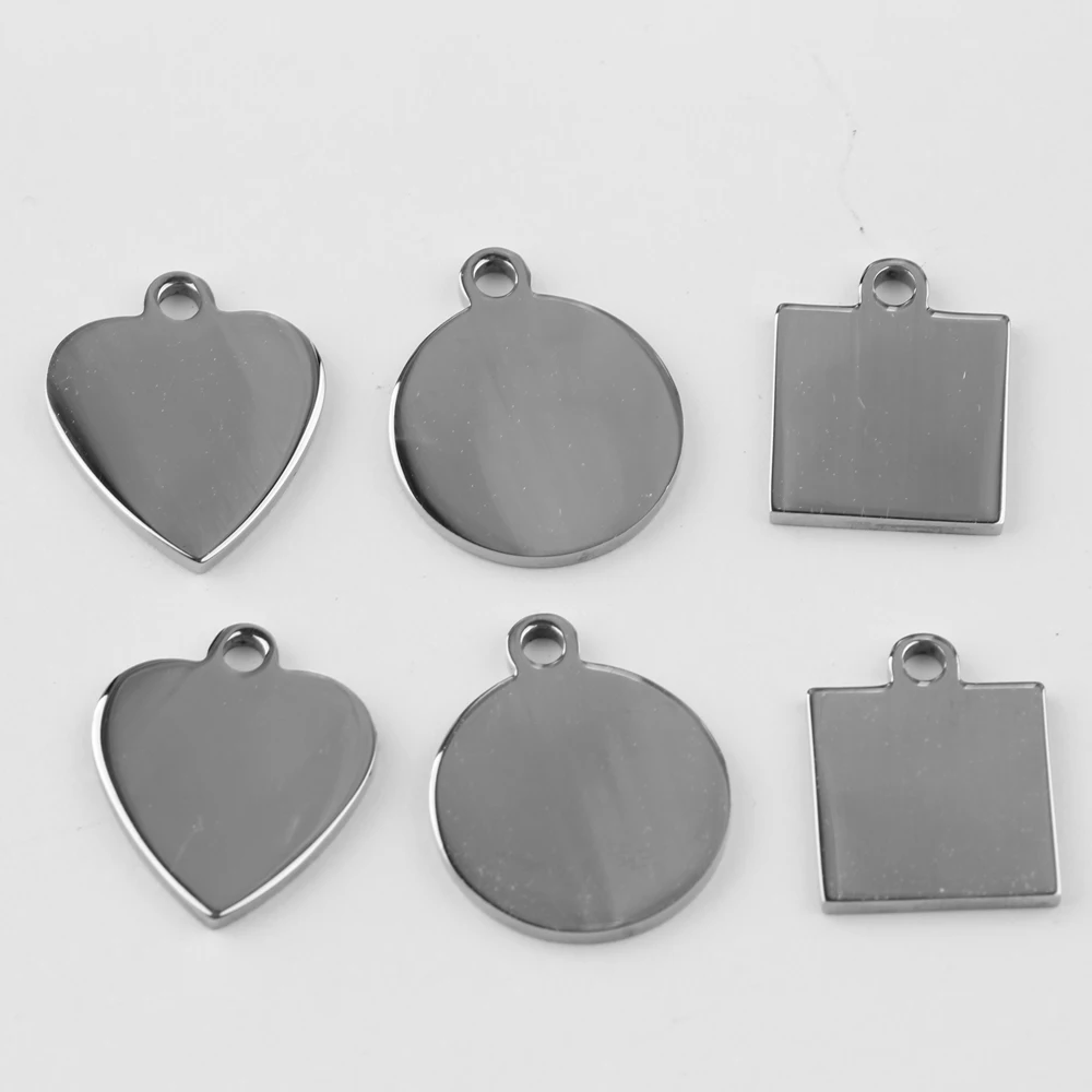

Custom Heart Shape Round Square Stainless steel Pendant Necklace