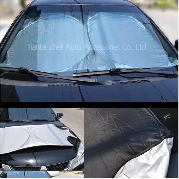 
nylon material baby advertising car sun shade front window 
