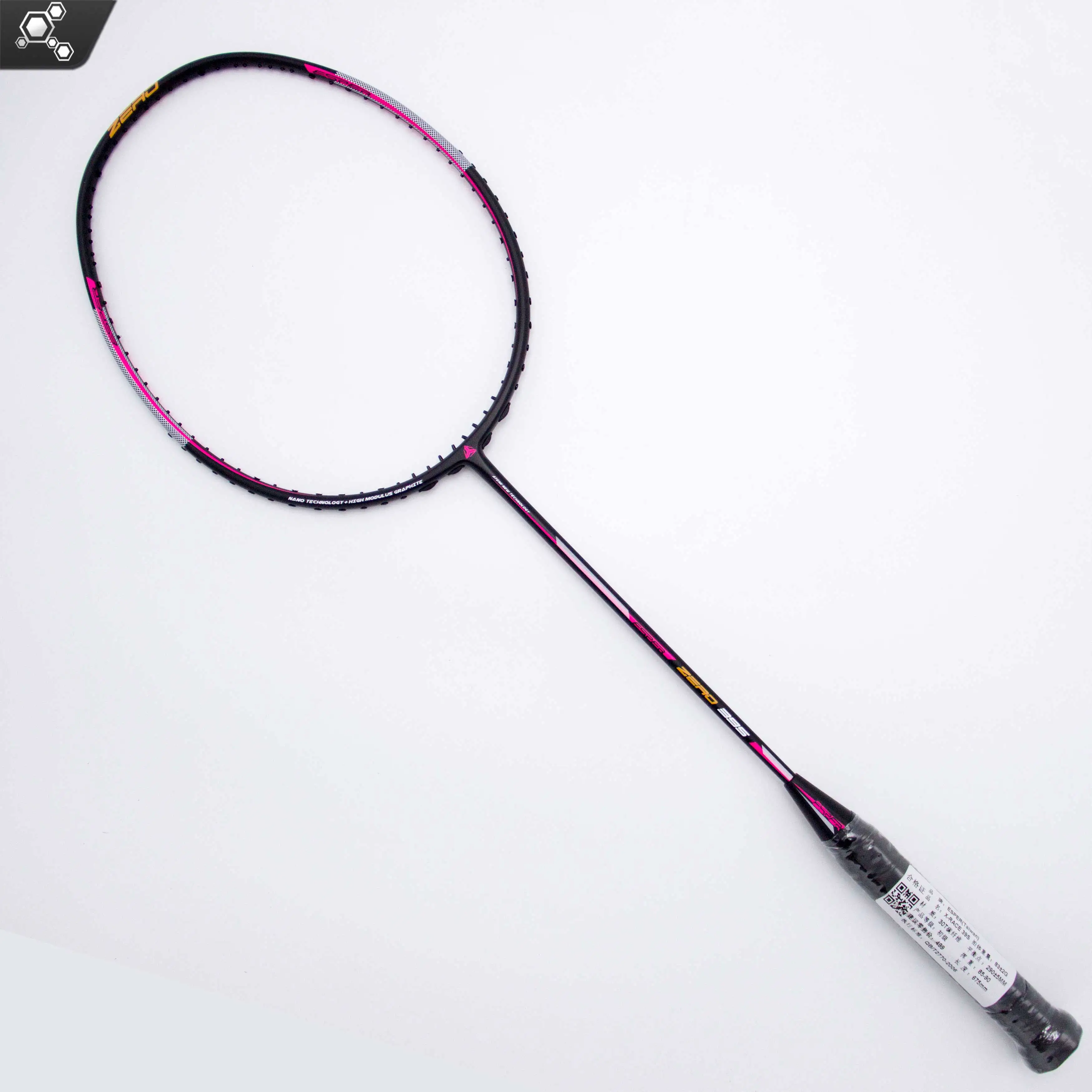 

ESPER 39S- GuangDong Province Manufacture with Japanese Toray Graphite Carbon Fiber OEM ODM Customized Badminton Racket, Black and pink