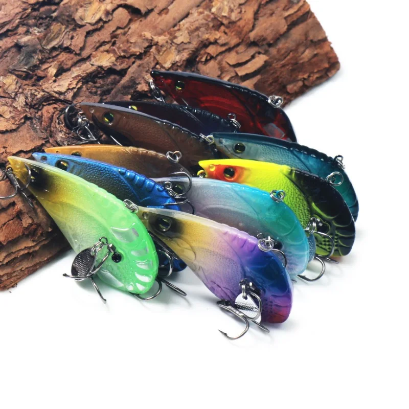 

7cm 18g Wholesale Factory Make Sinking Vibration Fish Bait lure Lifelike VIB Fishing Lures, 10colors