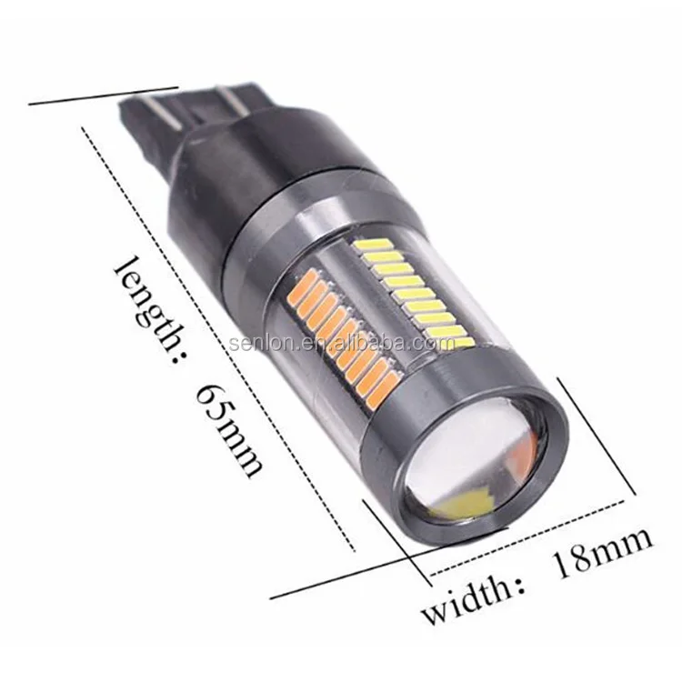 2018 New Dual Colors 12V 21W 1156 Ba15s Bay15s Bau15s 7440 T20 27W 3156 LED DRL Turn Signal Light For Car Lights Signal