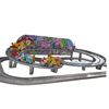 Best selling and new design indoor and outdoor amusement park rides kids mini shuttle rides with 20 riders