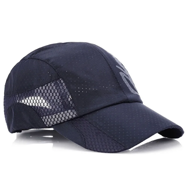 Black Breathable Cheap Sports Caps Sports 100 Polyester Baseball Caps
