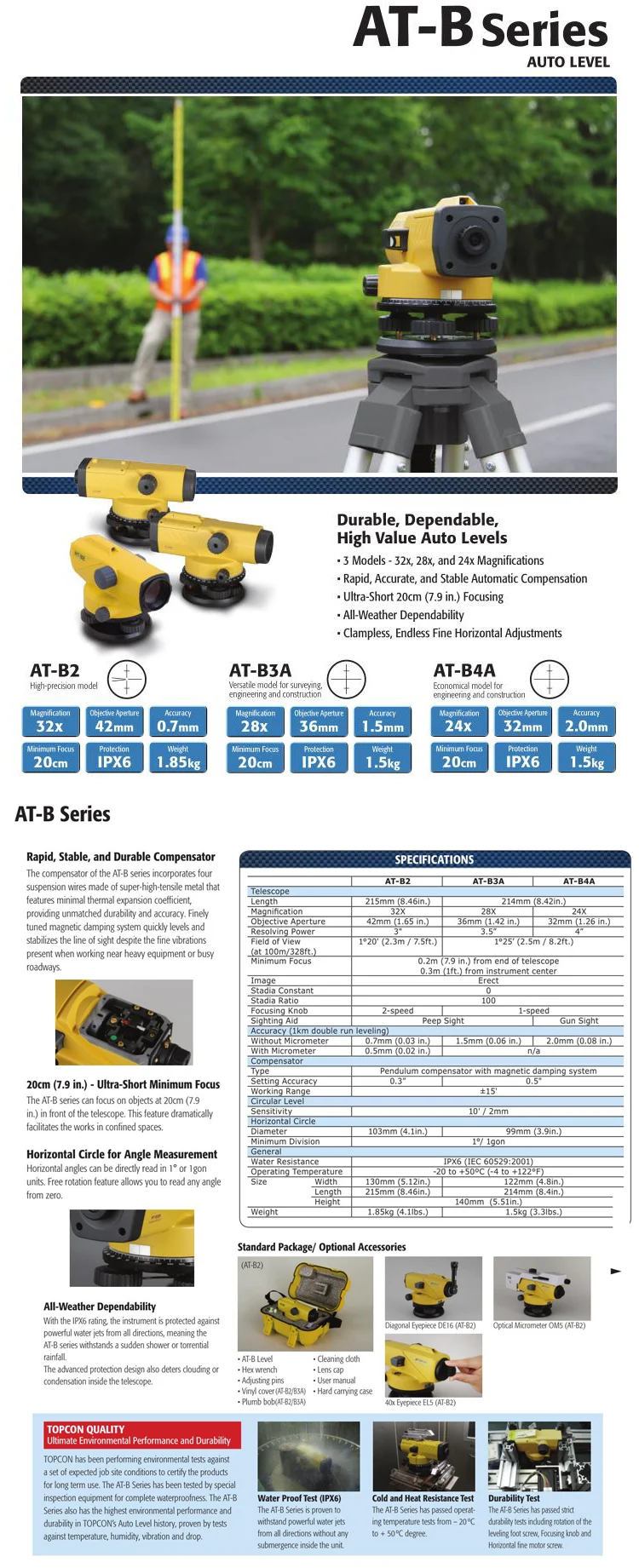 Surveying Instrument Topcon ATB2 32X Dumpy Level