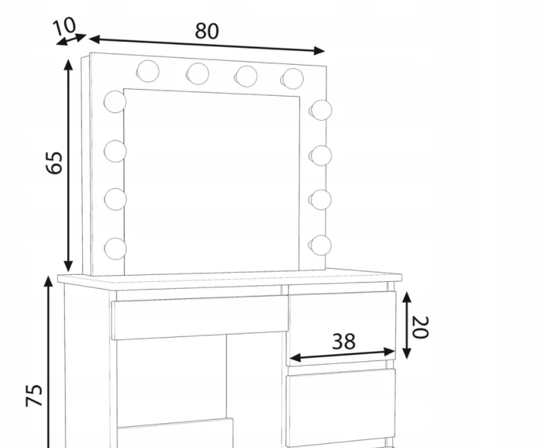 
Bedroom Furniture Vanity Modern Dressing Table With Mirror 