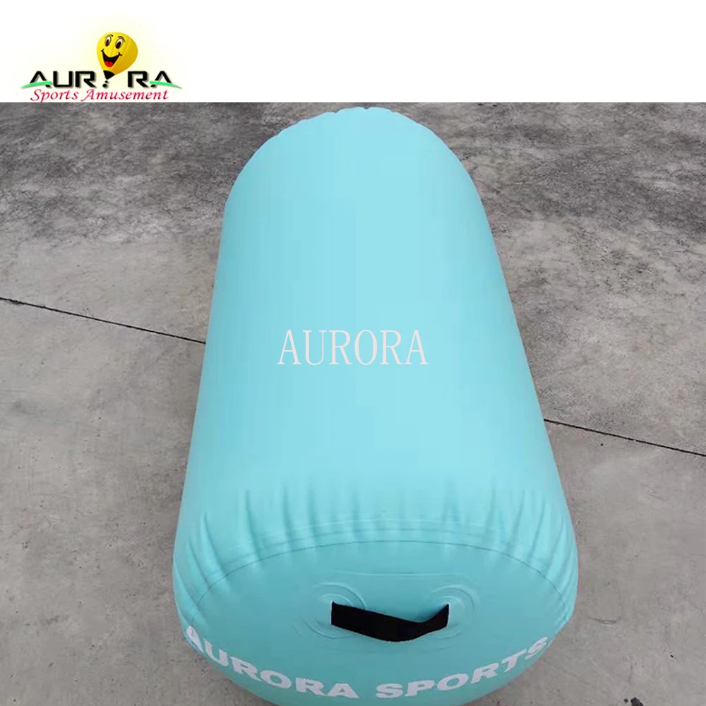 

60cm Inflatable Air Roll Back Flip Mat Airrolls Fitness mint green Inflatable Roller Gymnastics Equipment, Customized