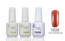 3 packs iLuve Professional Broned Bling Nail Gel Polish UV LED Lamps Gel 15ml Base Top