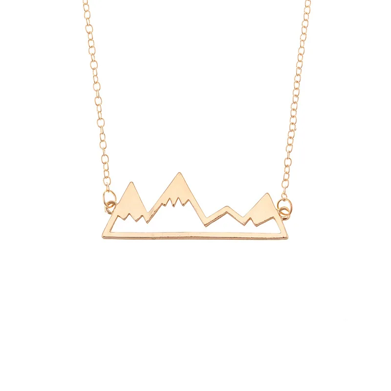 Women Personality Chain Necklace Hot Unique Snow Mountain Shape Pendant Necklace