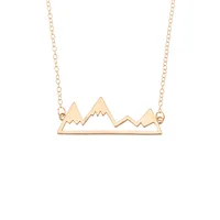 

Women Personality Chain Necklace Hot Unique Snow Mountain Shape Pendant Necklace