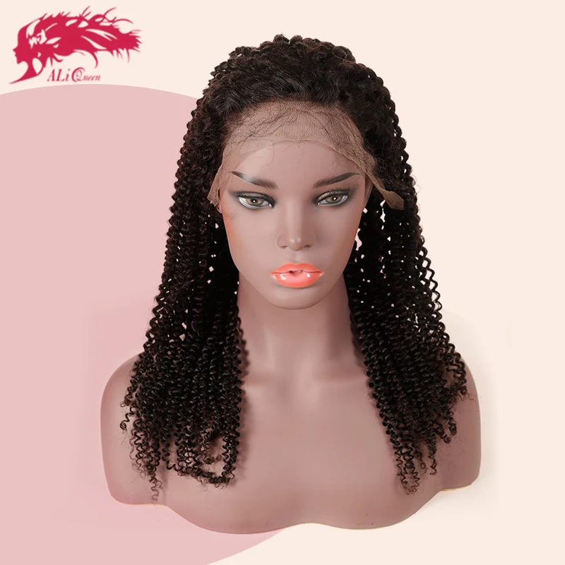 

Aliqueen Cuticle Aligned Kinky Curly Brazilian 100% Human Remy Hair Lace Front Wigs