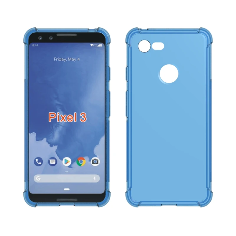 Transparent Shockproof soft Tpu cover case For Google Pixel 3