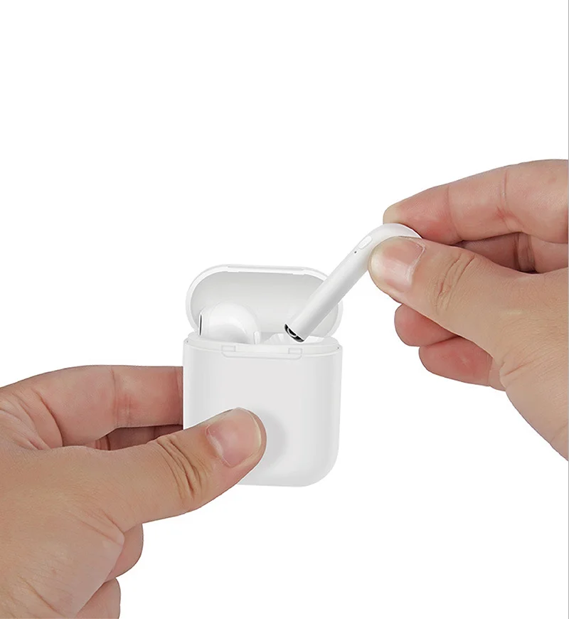 

i8X Wireless earphone Wireless Earphone HeadphonesMusic Play 3hours abovePhone call works for both sideFull replace, White