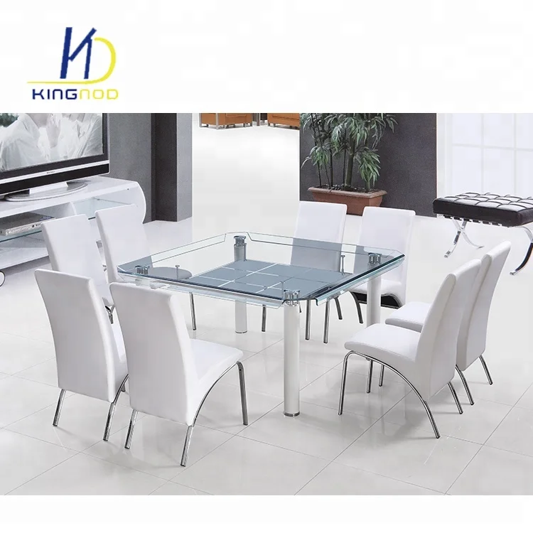 Dining Room Furniture Glass 8 Seater White Dining Table Buy 8 Seater Dining Table Glass Dining Table Modern Dining Table Product On Alibaba Com