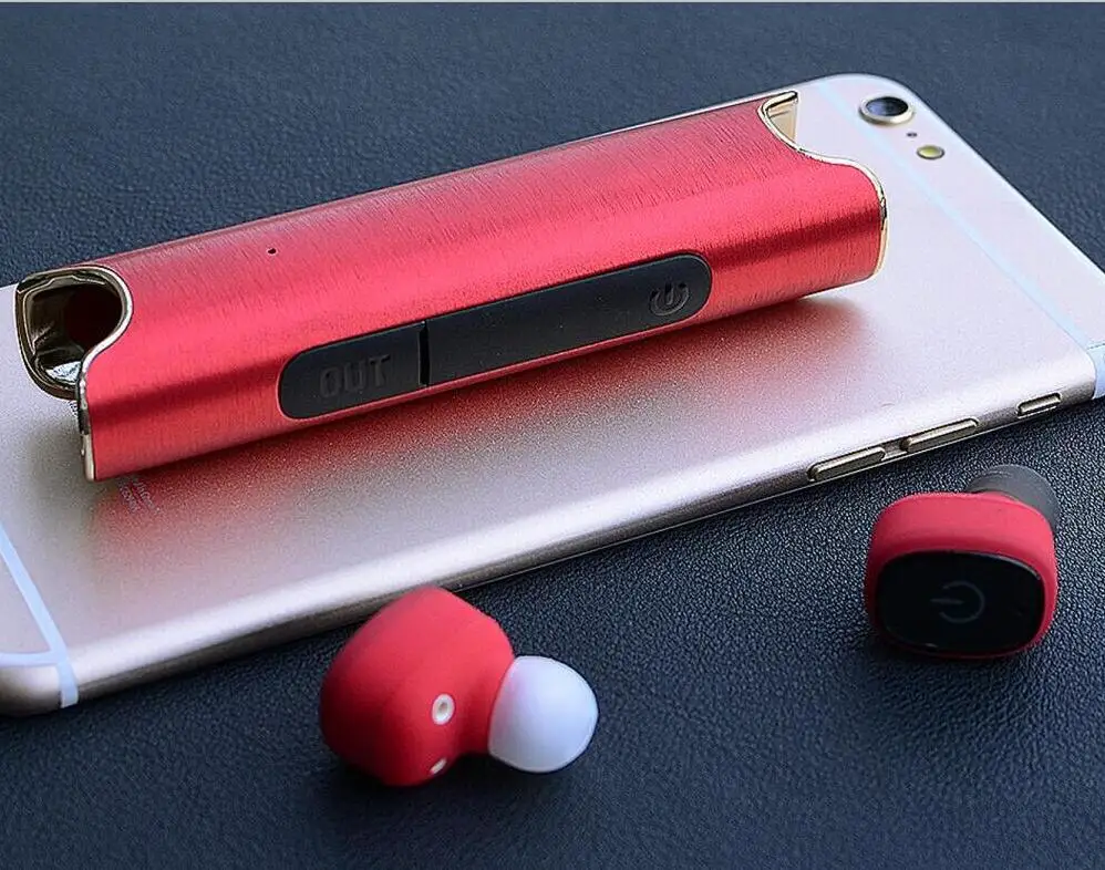 

new products 2017 innovative product true wireless earbuds tws earphones bluetooth wireless headphone waterproof, Red;black;blue