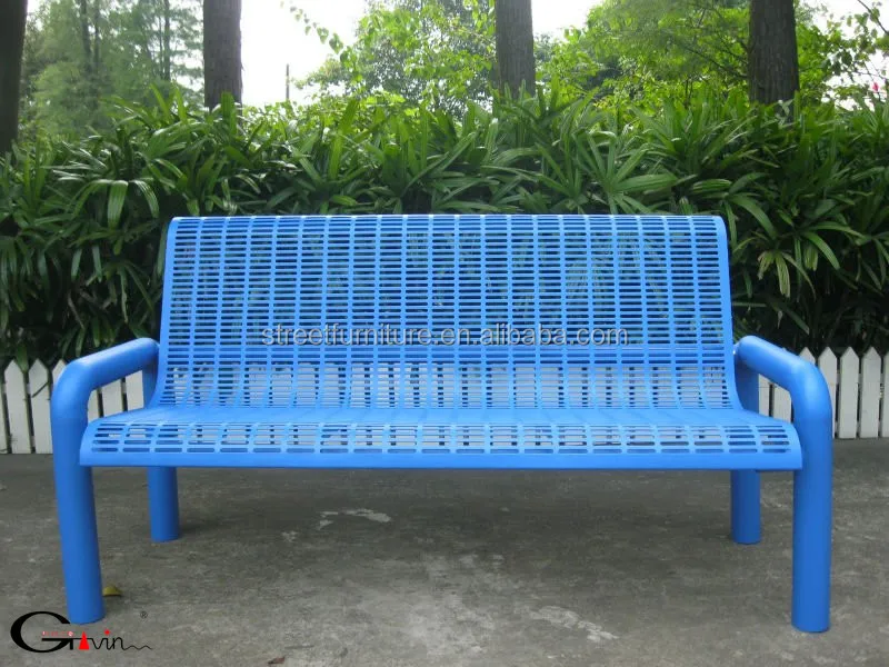 1.6m Blue Outdoor Sports Benches Mesh Metal Outdoor Furniture Buy