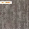 School bathroom water absorbent non slip rustic floor wall tiles 600x600mm long lasting matte Deep gray rust ceramic wall tile