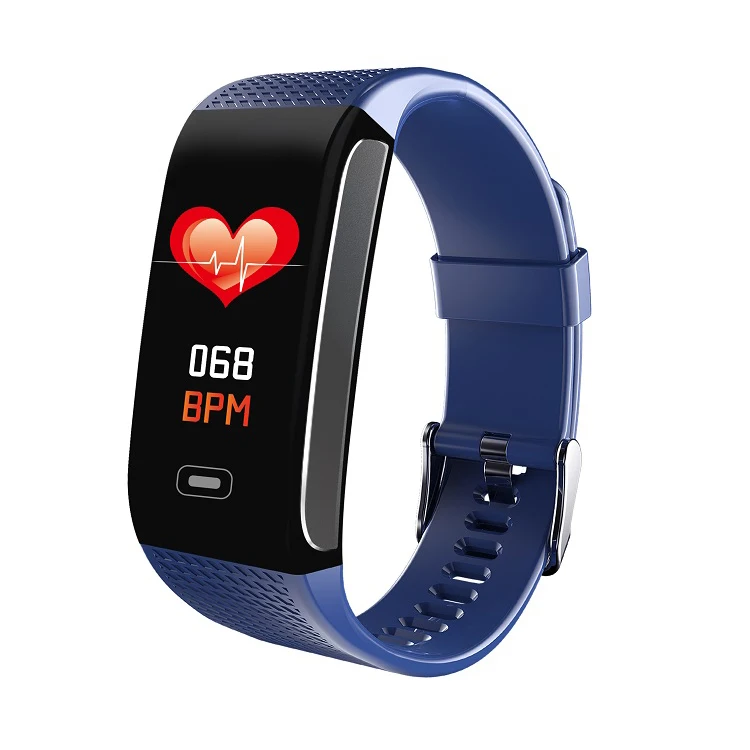 

2018 WearHeart App IP67 Waterproof Bluetooth Smart Bracelet With Heart Rate, Black;blue;purple