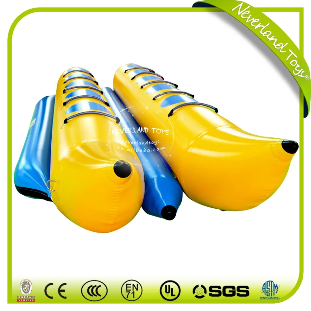 
Hot Selling NEVERLAND TOYS Funny Cheap Inflatable Boat Crazy Double Row Banana Boat Inflatable Banana Boat For Sale 