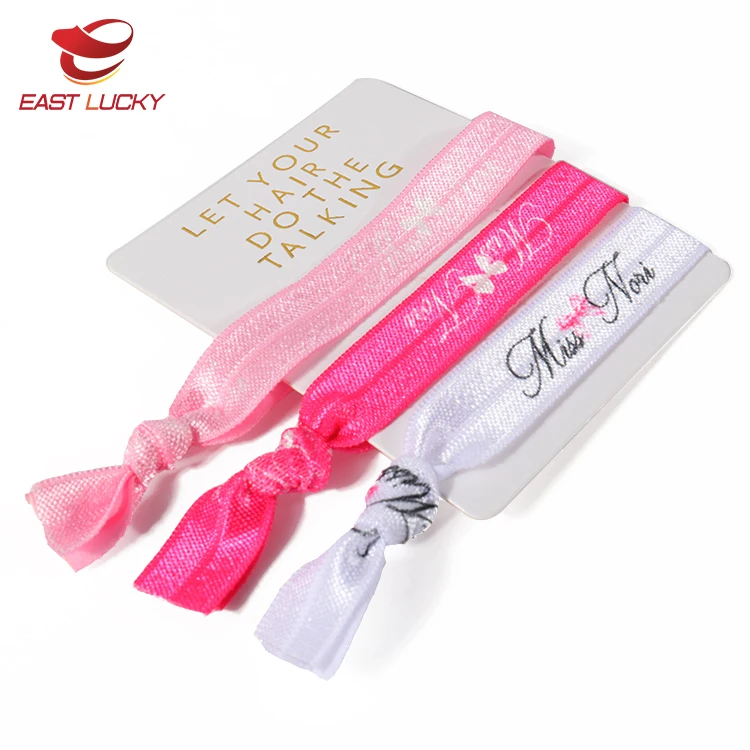 Elastic Rubber Ribbon Hair Tie Bracelet With Card Packing Buy