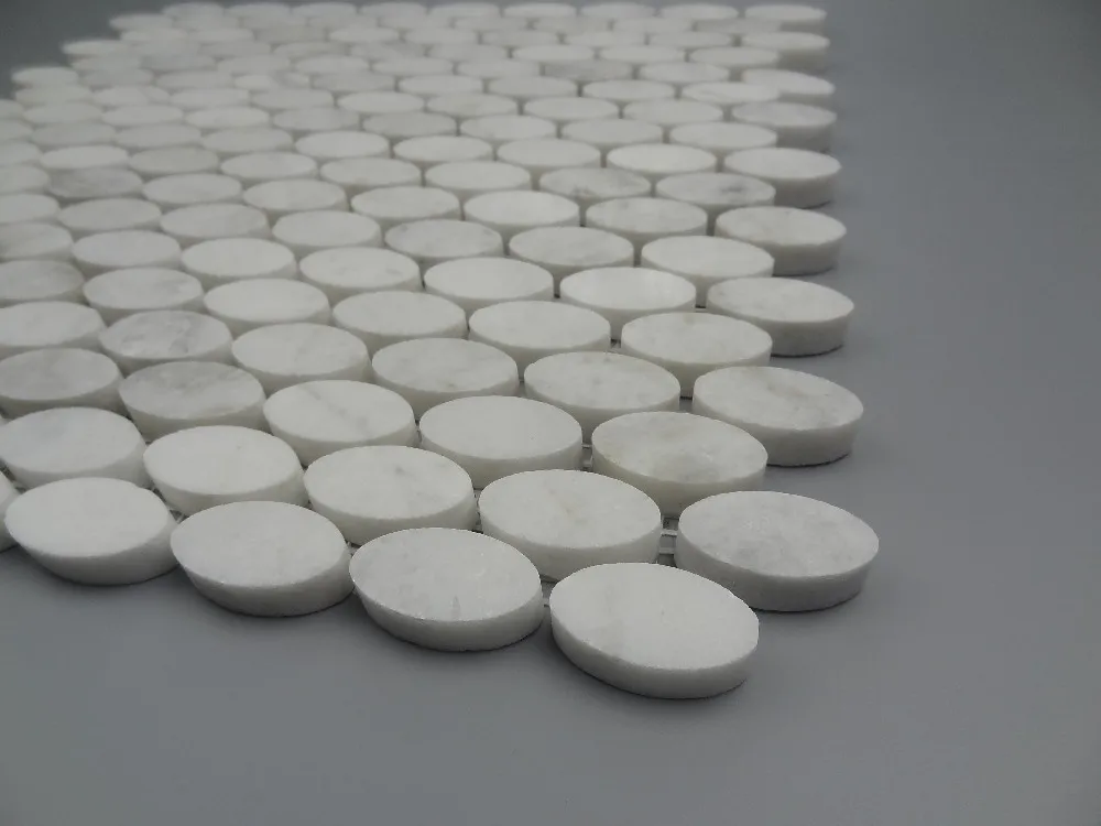 Cheap price oval marble mosaic tile backsplash