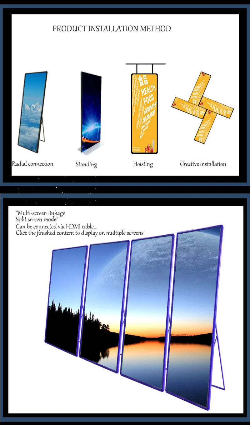 P2.5 Indoor Portable Led Poster Video Display