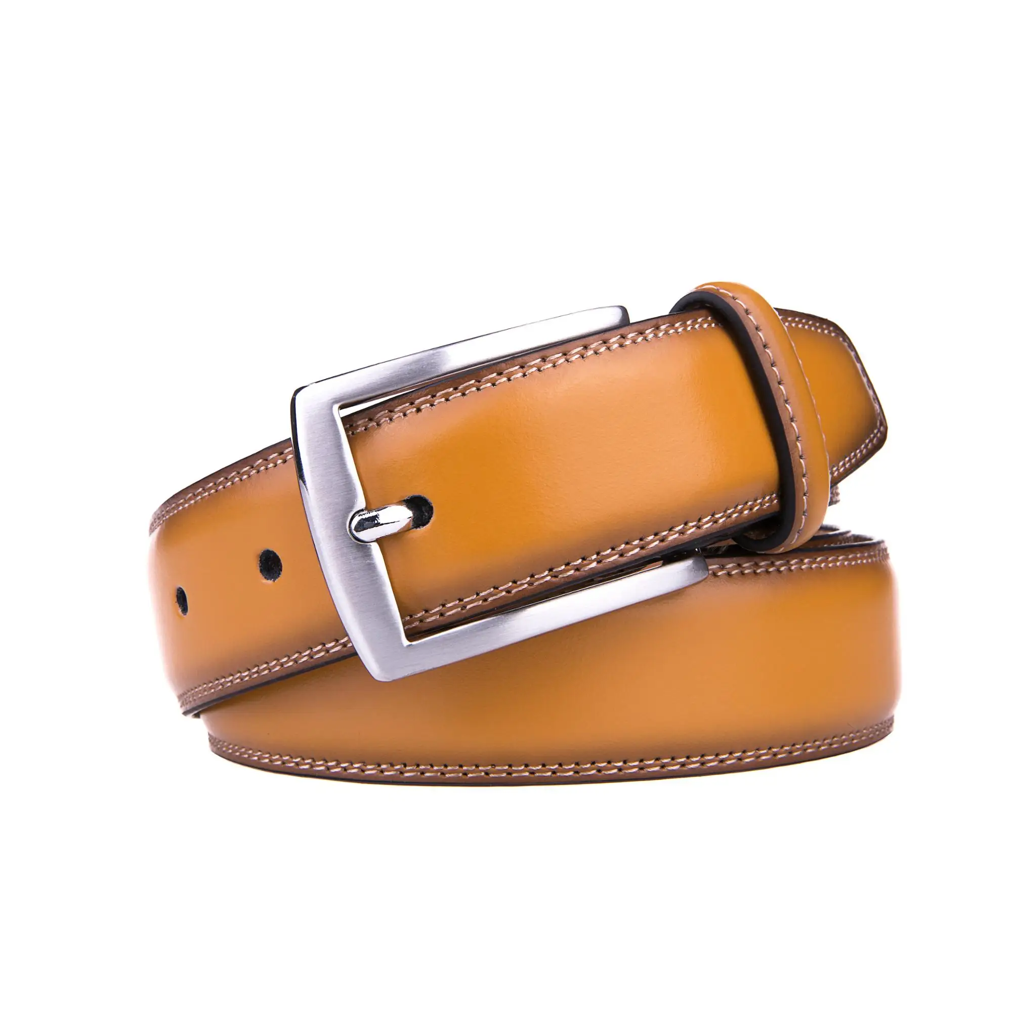 handmade genuine leather 100% cow leather belt for men classic