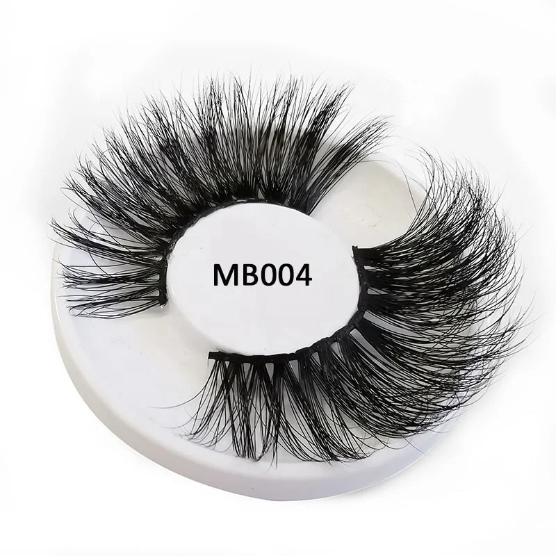 

MB004 wholesale products 3d mink 25mm lashes, Natural black