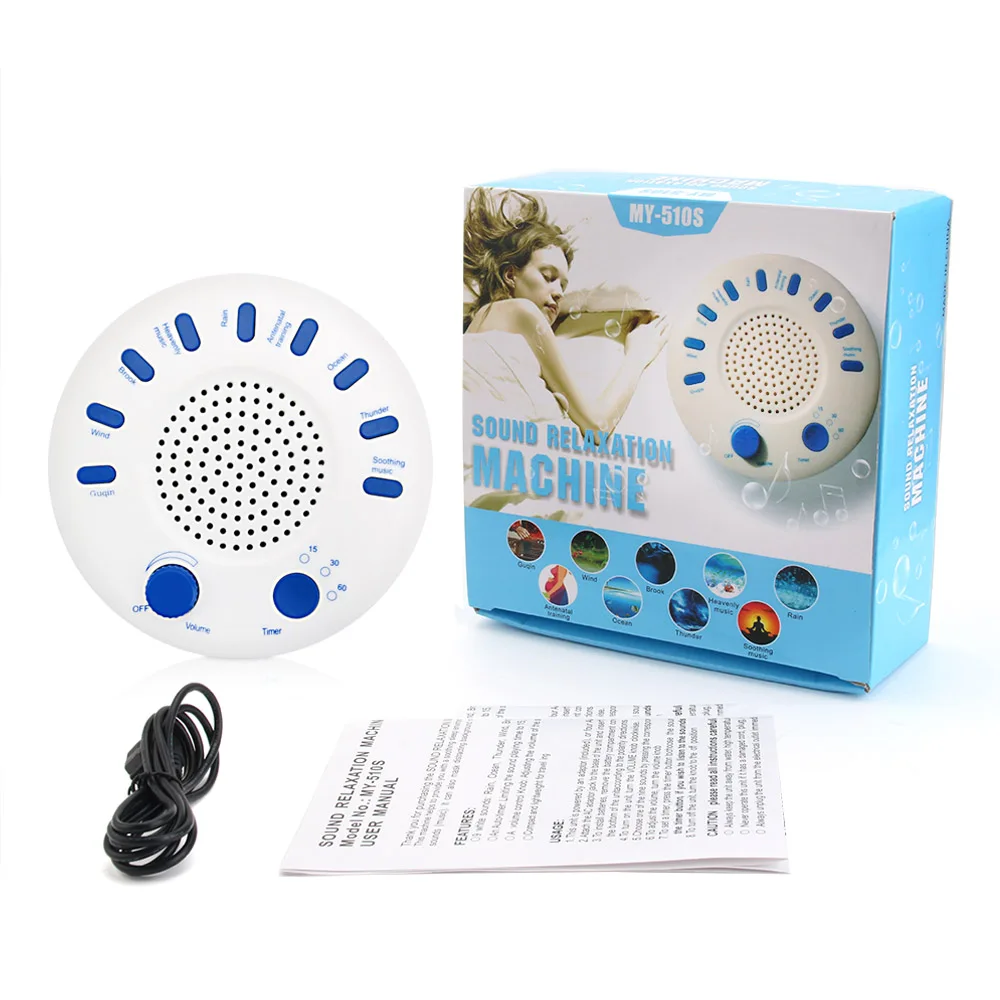 9 Natural Baby Sound Machine,With Timer Setting,Aa Battery Powered