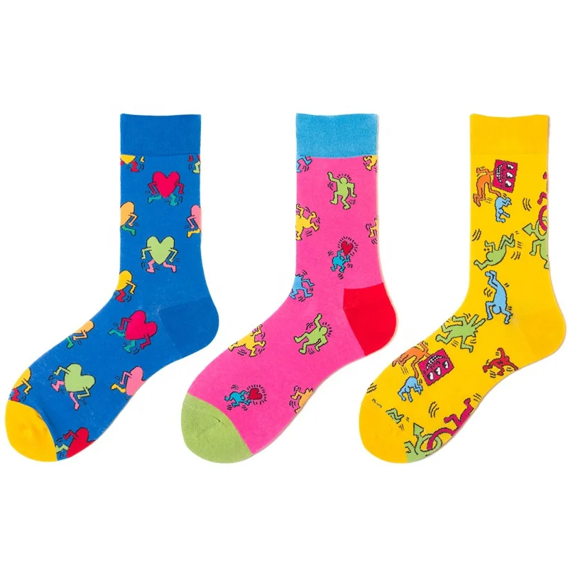 

KANGYI Comfortable Cotton Soft Mens Socks Happy Dress Socks Custom Wholesale Sock For Man, Pictures