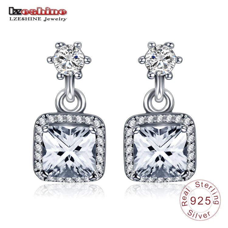 

LZSHINE Cheap Drop Hangle Diamond Stone Stud Earrings Made In China PSER0049