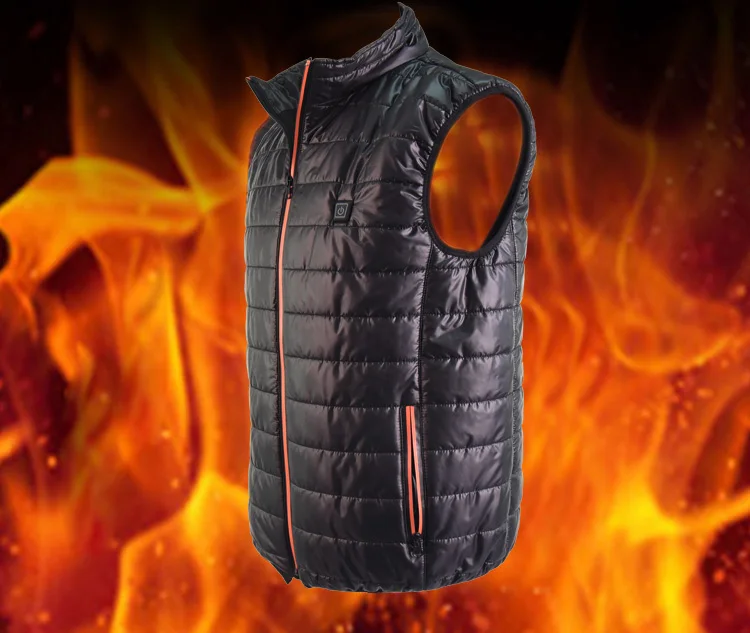

Custom Far Infrared ODM OEM Waterproof Custom Mens Heated Jacket Vest For Winter, Black