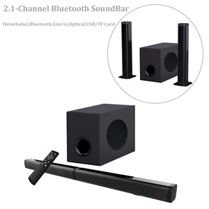 Sound Bar with Subwoofer, Samtronic Detachable Soundbar for TVS 37 Inch 100W 2.1 Channel Soundbar Speakers Wireless & Wired