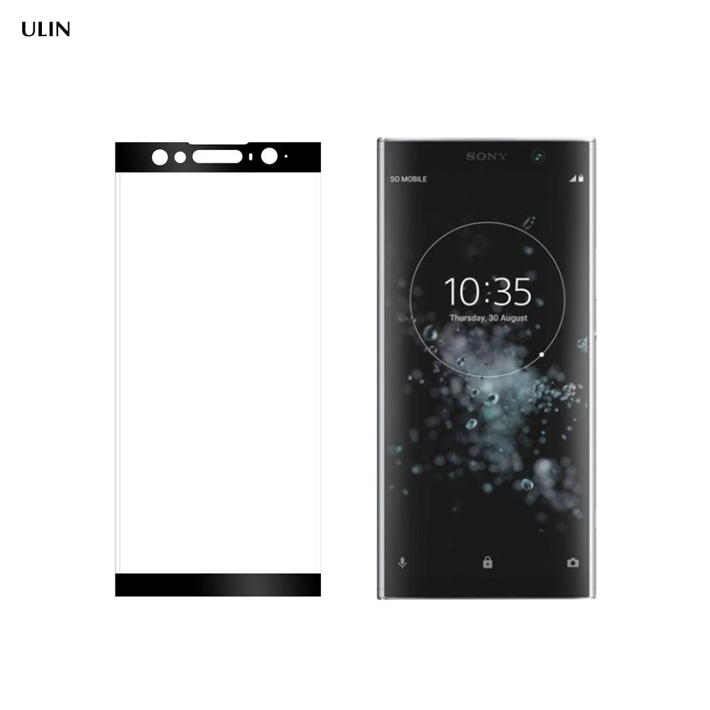 

3D Color 9H Mobile Phone Used Full Cover Tempered Glass Screen Protector For Sony Xperia XZ1 XZ2 XZ3, Black, white