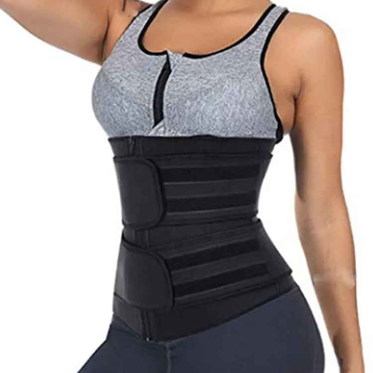 

Women Hot Sweat Neoprene Double Compression Belt Zipper Women Slimming Tummy Waist Trainer, Customized color