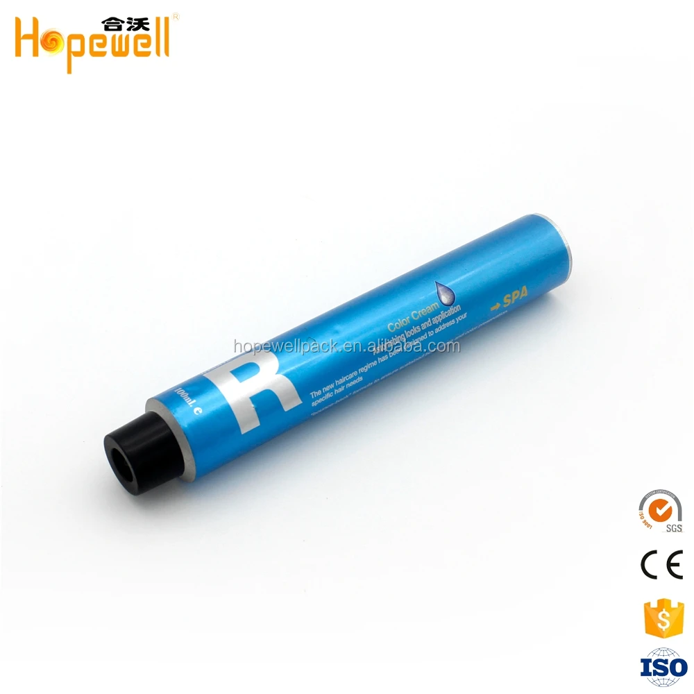 
Hot sale empty hand lotion cream shower gel cosmetic aluminium collapsible packaging paint tube 